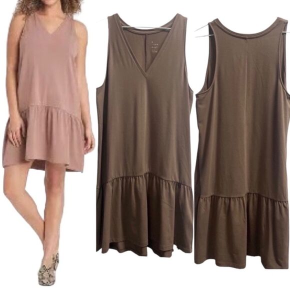 A New Day Sleeveless Ruffle Hem Knit Dress - Picture 1 of 5